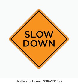 Signo de desaceleración. Símbolo de advertencia - Vector.