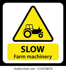 414 Warning Farm Sign Tractor Images, Stock Photos & Vectors 