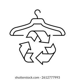 slow fashion sustainable line icon vector. slow fashion sustainable sign. isolated contour symbol black illustration