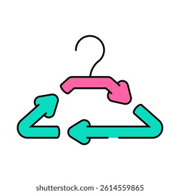 slow fashion sustainable line icon vector. slow fashion sustainable sign. isolated symbol illustration