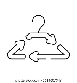slow fashion sustainable line icon vector. slow fashion sustainable sign. isolated contour symbol black illustration