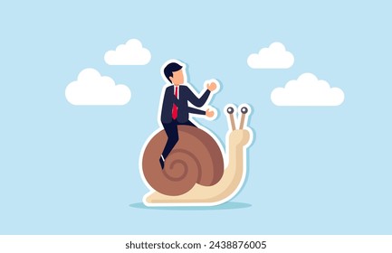 Slow growth and foolish mistakes hinder progress. A leader akin to a slow snail fails to reach goals, losing in business competition