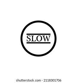 slow icon vector design templates
