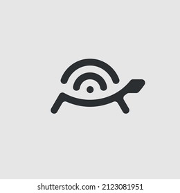 Slow internet connection. Simple thin vector icon