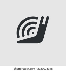 Slow Internet. Simple Vector Icon