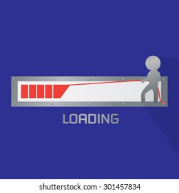 Slow Loading Internet .Vector