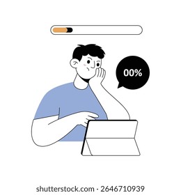 Slow Loading Modern illustrations. Eps 10 file on transparent background