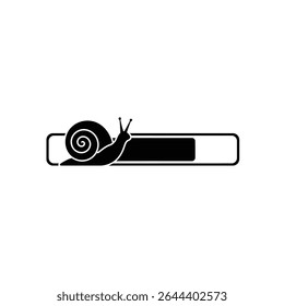 Slow loading speed snail progress bar icon