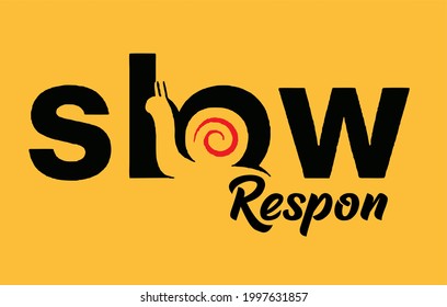 slow logo with snail image as material