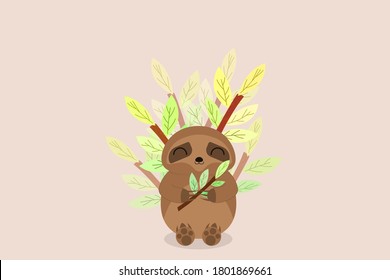 Slow loris brings a stick of wood