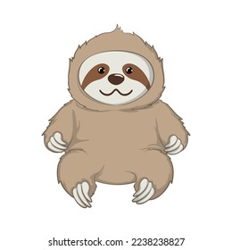 slow loris character mascot vector illustration