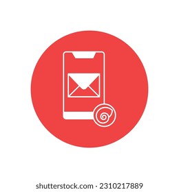 Slow mail  Vector Icon with trendy background colors that can easily edit or modify

