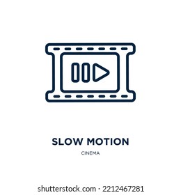 slow motion icon from cinema collection. Thin linear slow motion, slow, motion outline icon isolated on white background. Line vector slow motion sign, symbol for web and mobile