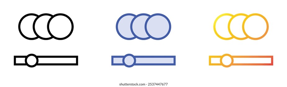 slow motion icon. Linear, Blue Fill and Gradient Style Design Isolated On White Background