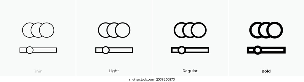 slow motion icon. Thin, Light Regular And Bold style design isolated on white background