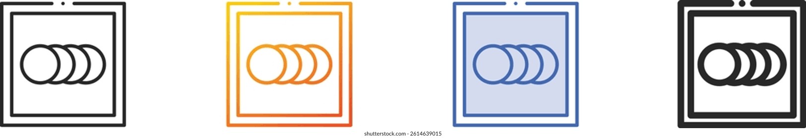 slow motion icon.Thin Linear, Gradient, Blue Stroke and bold Style Design Isolated On White Background