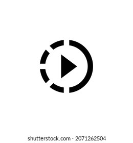 Slow Motion Video Icon. Flat Style Design Isolated On White Background. Vector Illustration