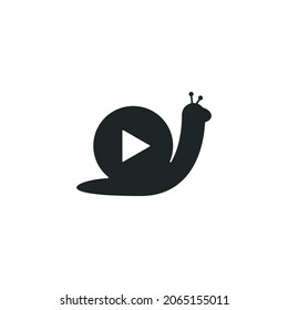 Slow Motion Video Icon Isolated Of Flat Style Design