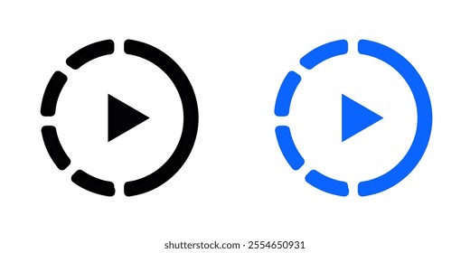 Slow motion video icon  isolated on white background. 