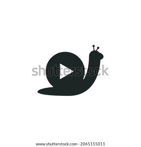 Slow motion video icon isolated of flat style design