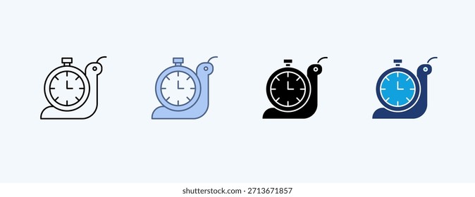 Vetor de Ilustração de Ícone Múltiplo Lento