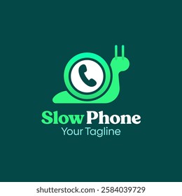 Slow Phone Logo Design Template. Good for Business, Agency, Community and Organization