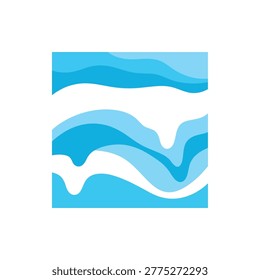 Slow progress glacial flow featuring elongated gradual blue and white strata curves for goal tracking.