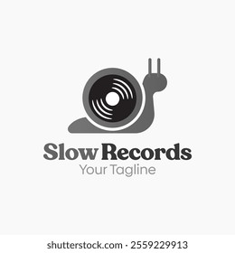 Slow Records Logo Design Template. Good for Business, Agency, Community and Organization.