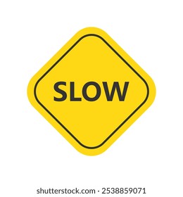 Slow sign illustrated on white background