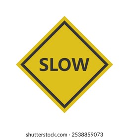 Slow sign illustrated on white background