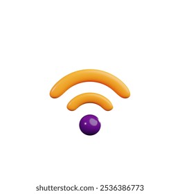 slow signal 3d icon design. 3d icon of slow signal