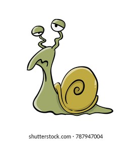 Slow sleepy snail