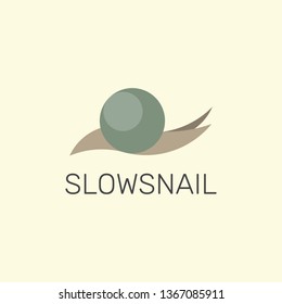 Slow snail logo design template