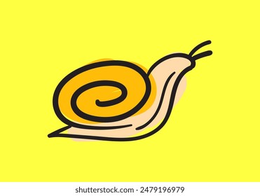 Icono de Vector de caracol lento aislado. Ilustración de emoticonos. Vector de caracol