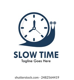 Slow time design logo template illustration
