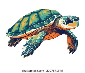 A sea turtle roams leisurely in the vast ocean. AI generative 28821584  Stock Photo at Vecteezy