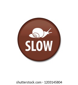 Slow vector button, web design element
