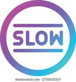 Slow Vector Icon Design Illustration