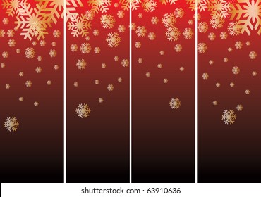 Slowly falling snowflakes