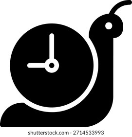 langsam Glyphe Symbol Illustration Vektor