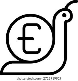 slowly line icon illustration vector