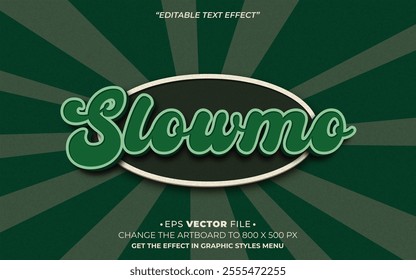 Slowmo 3d text effect editable effect