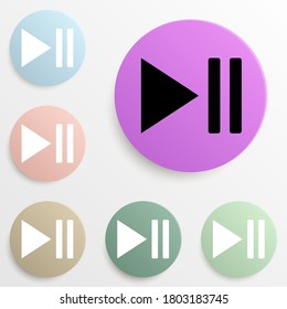 slow-motion sign badge color set. Simple glyph, flat vector of web icons for ui and ux, website or mobile application