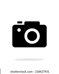 SLR camera simple icon on white background. Vector illustration.