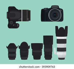 Slr Dslr Camera Collection With Lens 