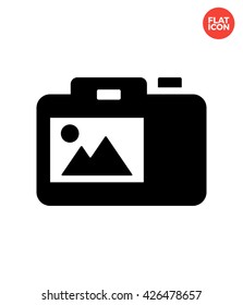 SLR Icon Flat Style Isolated Vector Illustration