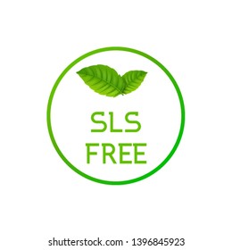 SLS Free Icon Symbol, Sulfate Sles Keratin Free Stamp Symbol.