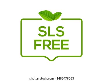 SLS Free Icon Symbol, Sulfate Sles Keratin Free Stamp Symbol.