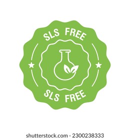 SLS free label or stamp. Vector illustration