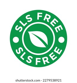 sls free rubber tamp, green color, vector illustration 